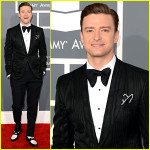 Justin Timberlake in Tom Ford at the 2013 Grammy awards