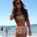 Floral High Waist Bikini