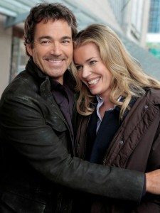 David Tenney and Rebecca Romijn, stars of TNT's King and Maxwell (Source: TNT)