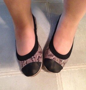 My YS Samantha Cap Toe foldable flats in "smoke black"