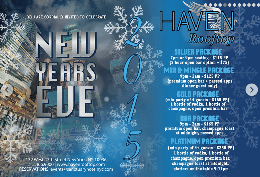 Haven NYE Manhattan Digest