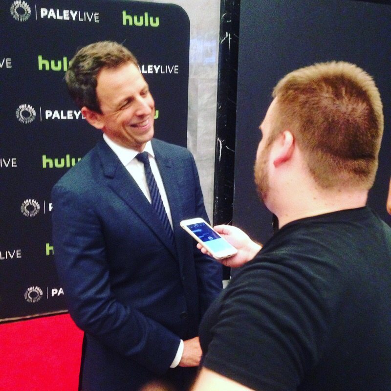 Me interviewing Seth Meyers last month at The Paley Center for Media.