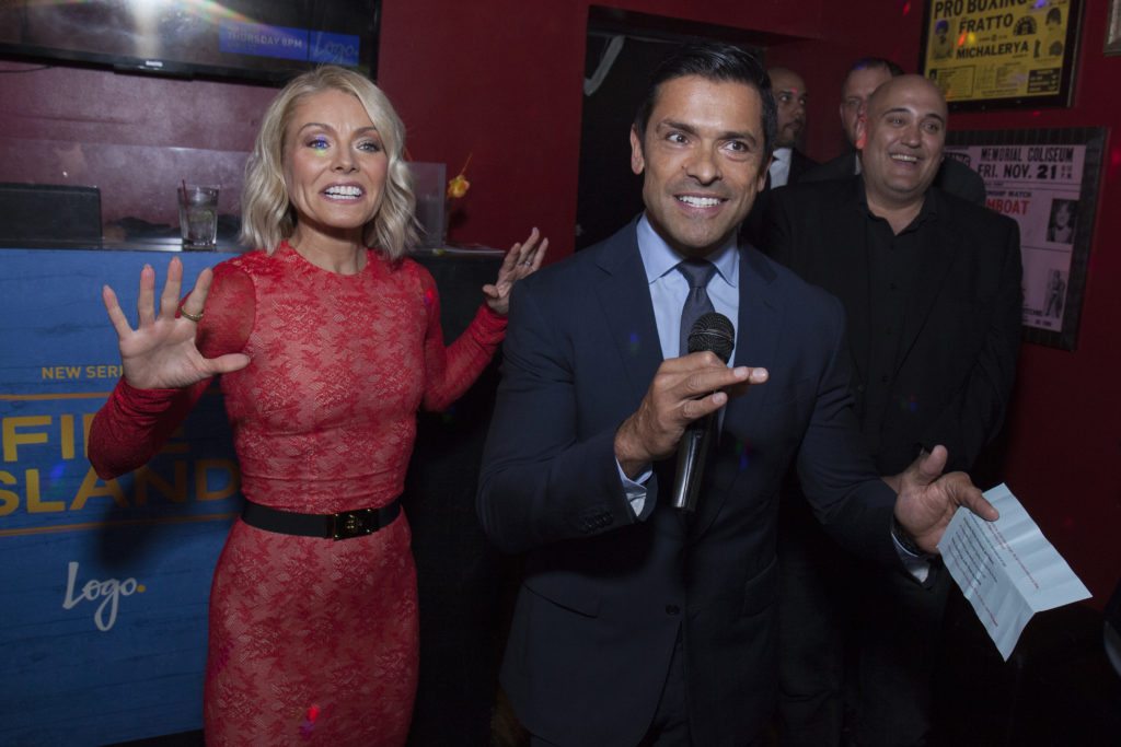 NEW YORK, NY - APRIL 20: Kelly Ripa and Mark Consuelos attend Logo TV Fire Island Premiere Party at Atlas Social Club on April 20, 2017 in New York City. (Photo by Santiago Felipe/Getty Images for VH1 & Logo Communications)