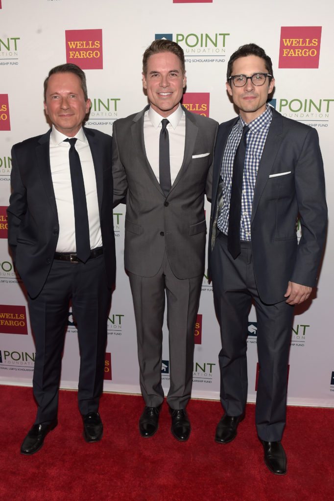 NEW YORK, NY - APRIL 03:  (L-R) Special Assistant and LGBTQ advisor to President Clinton, Richard Socarides, Executive director and CEO of Point Foundation, Jorge Valencia, and actor Charles Socarides attend the Point Honors Gala at The Plaza Hotel on April 3, 2017 in New York City.  (Photo by Jason Kempin/Getty Images for Point Foundation)