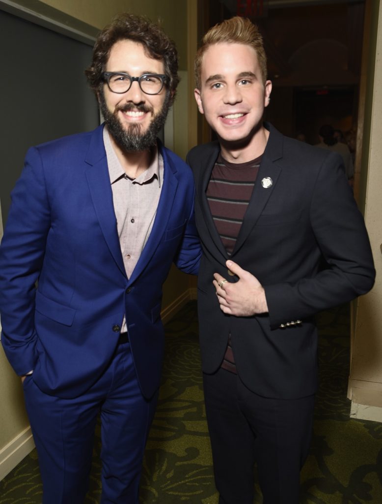 NEW YORK, NY - MAY 03: Josh Groban and Ben Platt attend the 2017 Tony Awards Meet The Nominees Press Junket at the Sofitel Hotel on May 3, 2017 in New York City.  (Photo by Jenny Anderson/Getty Images for Tony Awards Productions)